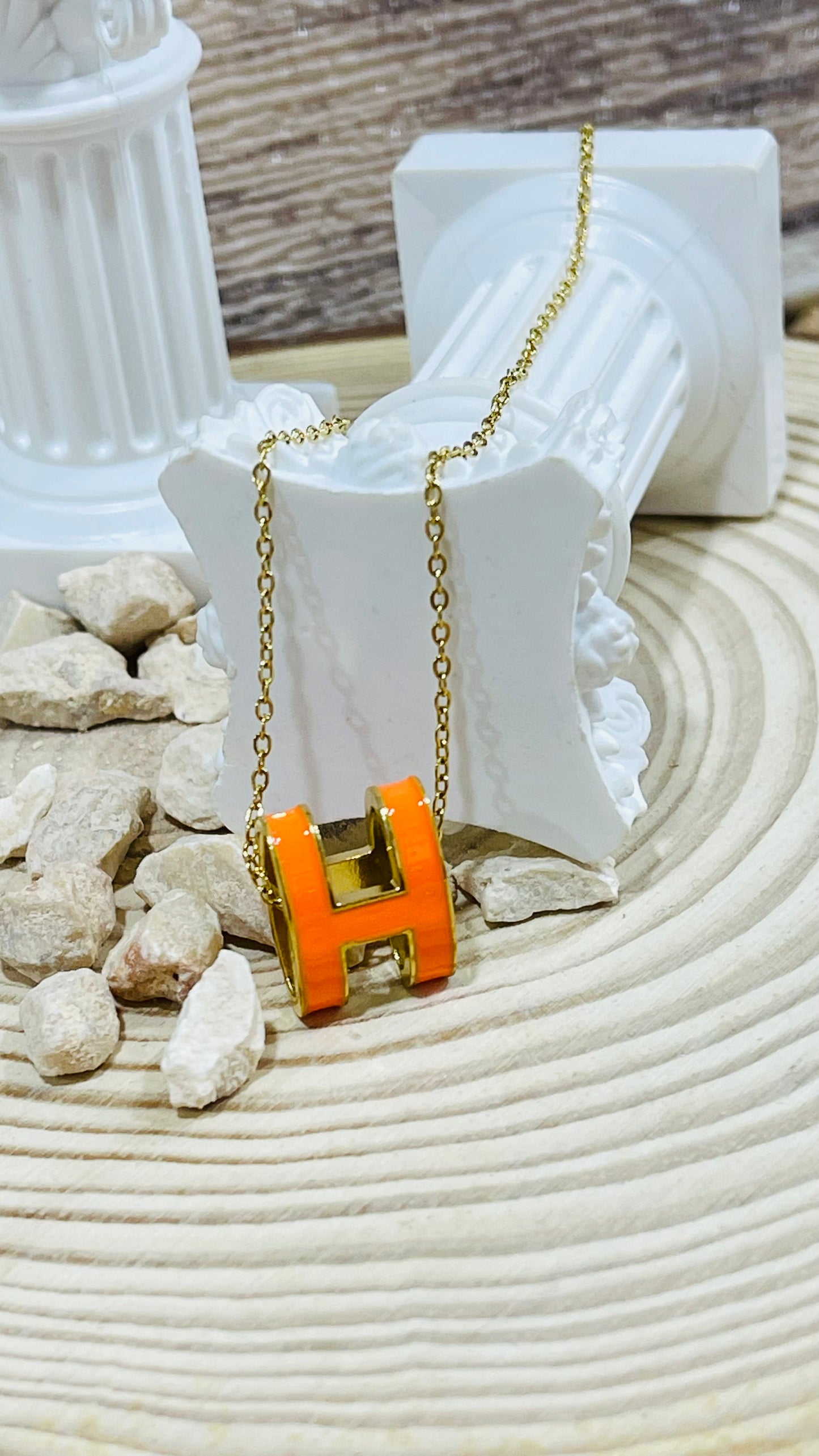 H-necklace set Orange